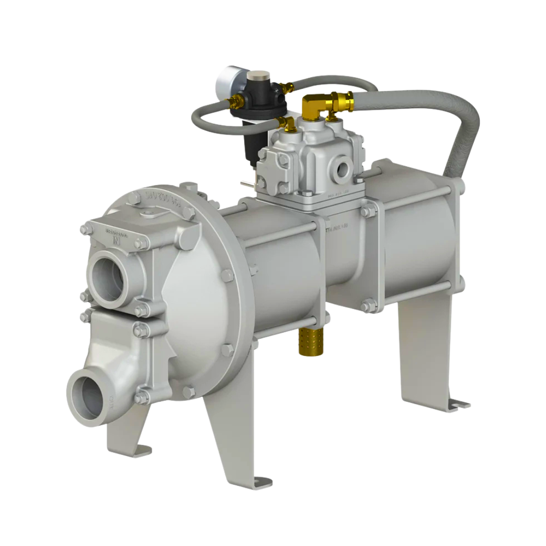 SH2M 2-inch (50 mm) metallic high-pressure pump with a flap valve, offering robust performance for high-pressure fluid transfer in demanding applications.