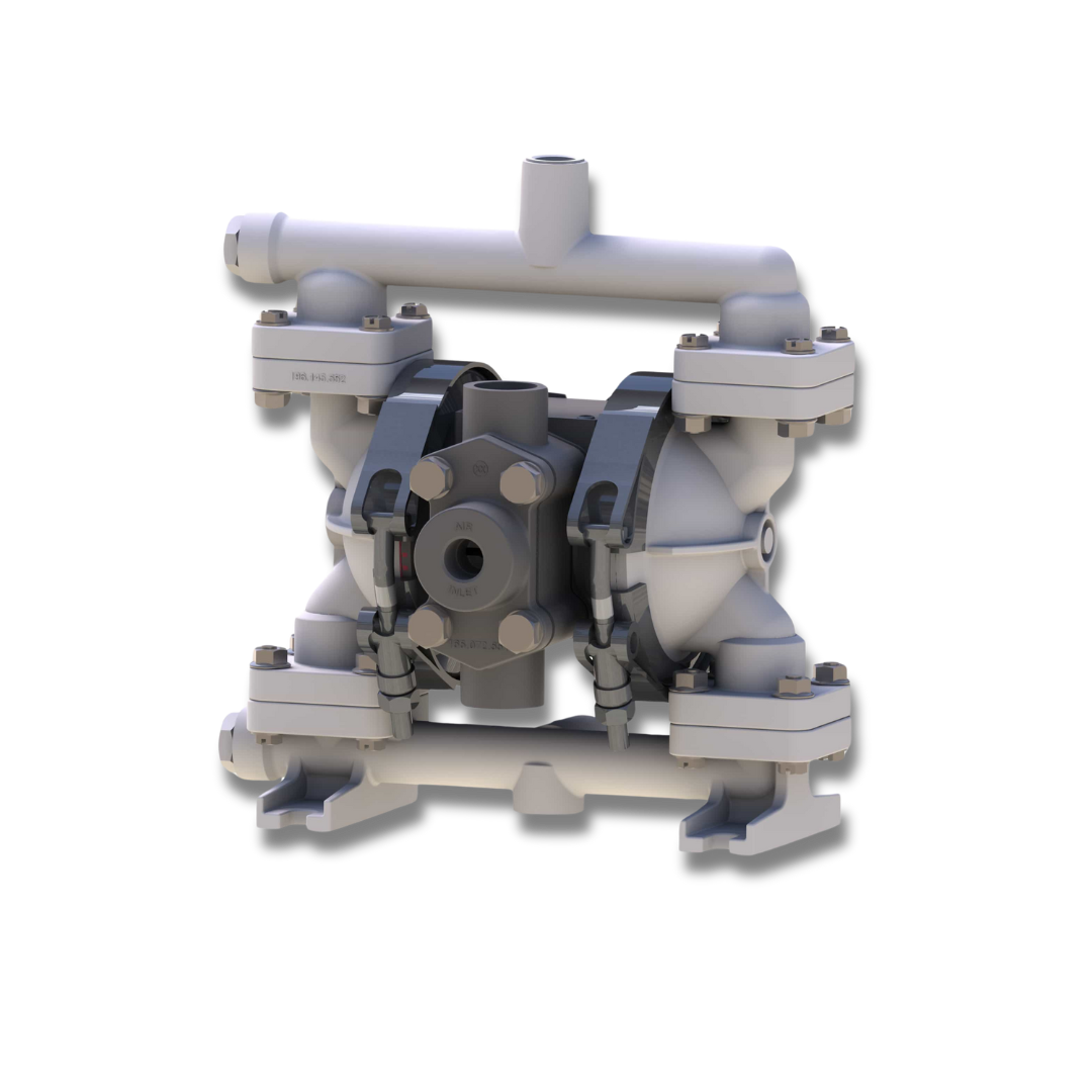 PB 录 inch (6 mm) non-metallic AODD pump with ball valve, suitable for standard-duty fluid transfer in industrial applications, ensuring durability and efficiency.