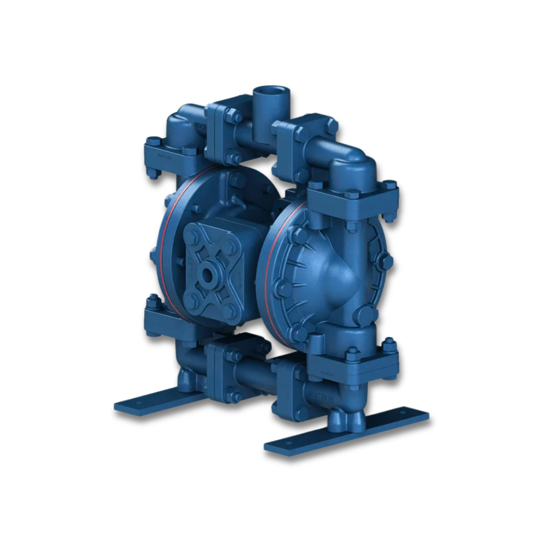 Compact and reliable S05 metallic AODD pump with ½” ball valve, designed for standard-duty fluid handling applications.