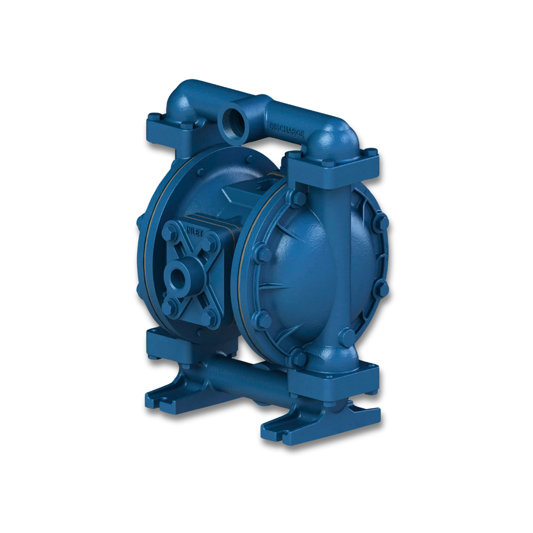 S1F metallic AODD pump featuring a 1” ball valve, designed for efficient and reliable fluid handling in standard-duty applications.