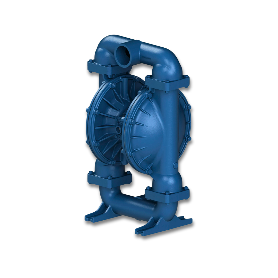 S30 metallic AODD pump with a 3” ball valve for standard-duty fluid transfer in industrial settings, offering durability and reliable performance.