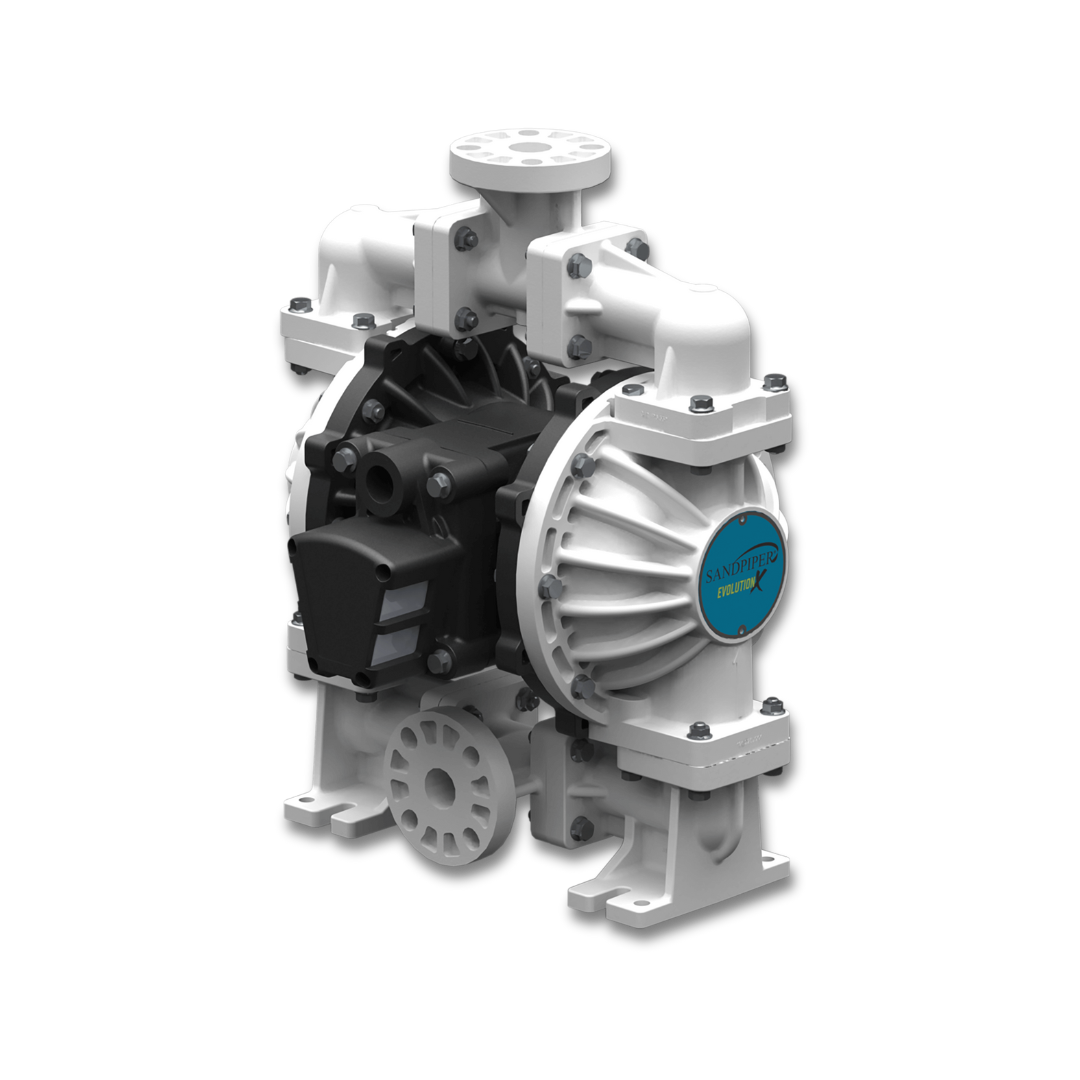  EvolutionX standard duty AODD non-metallic ball valve pump ideal for industrial fluid and chemical handling solutions