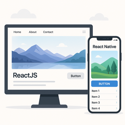 ReactJS ǳʺϿǿվ React Native ͬһλ߿ʹһ״ͬʱ Android  iOS ƶӦ