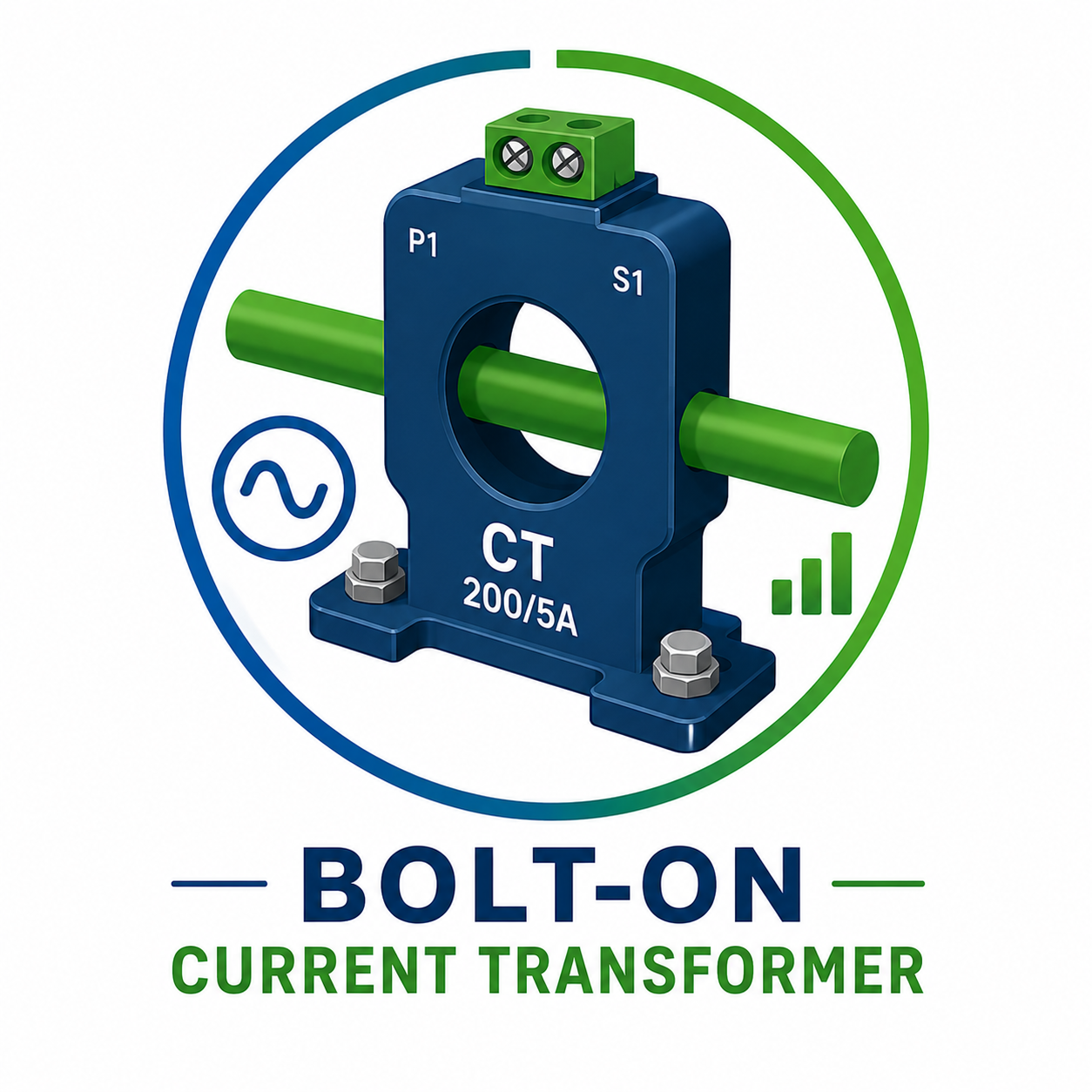 Bolt-On Current Transformer and Split Core CT for High Current Power Metering