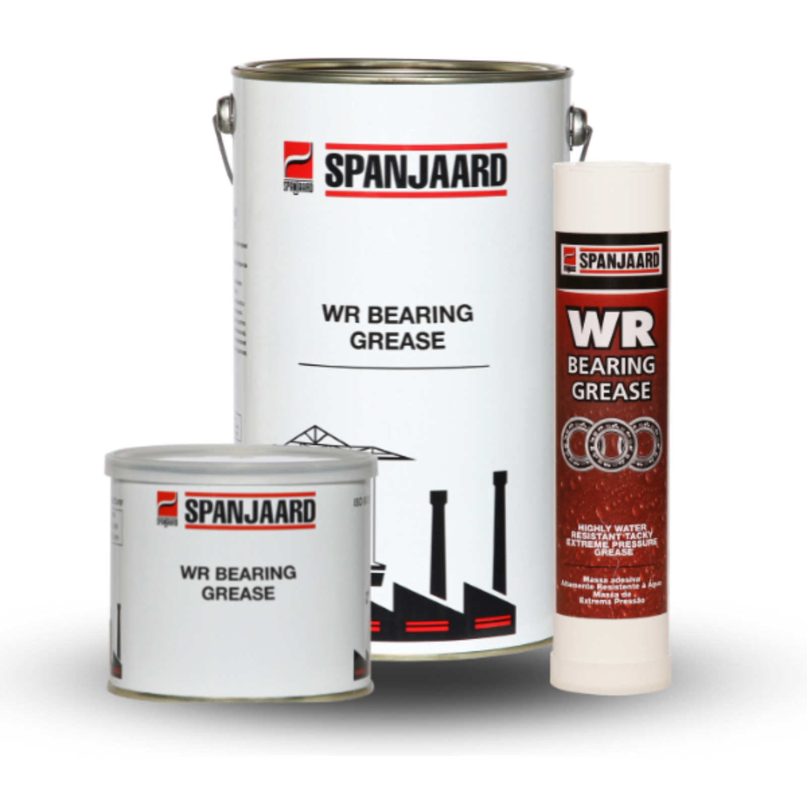 Spanjaard WR bearing grease product image for high-performance bearing lubrication, ideal for various grades and types of industrial and automotive bearings.