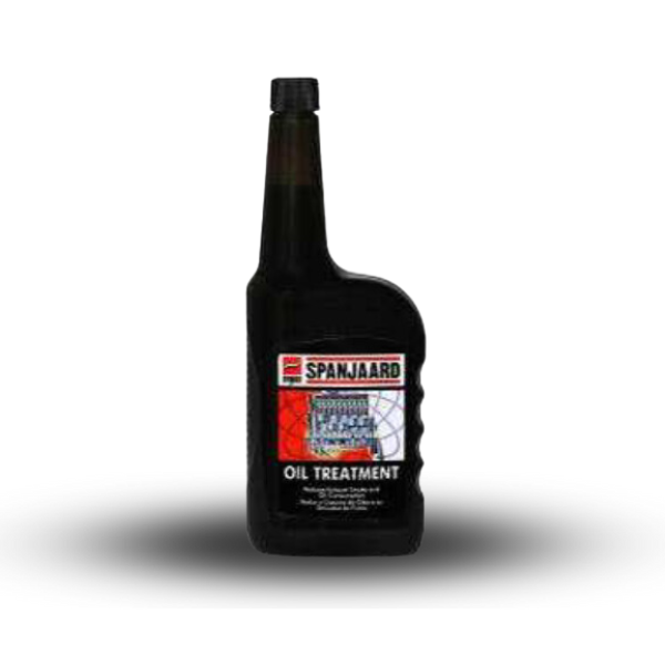 Spanjaard Oil Treatment bottle - premium engine oil treatment for enhanced performance and reduced wear.