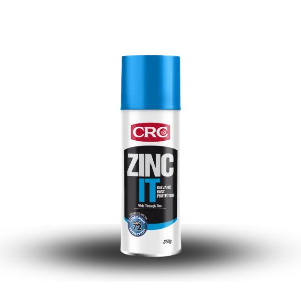 CRC Zinc-It Instant Cold Galvanize spray   zinc-rich cold galvanizing spray for corrosion protection and rust prevention on metal surfaces.