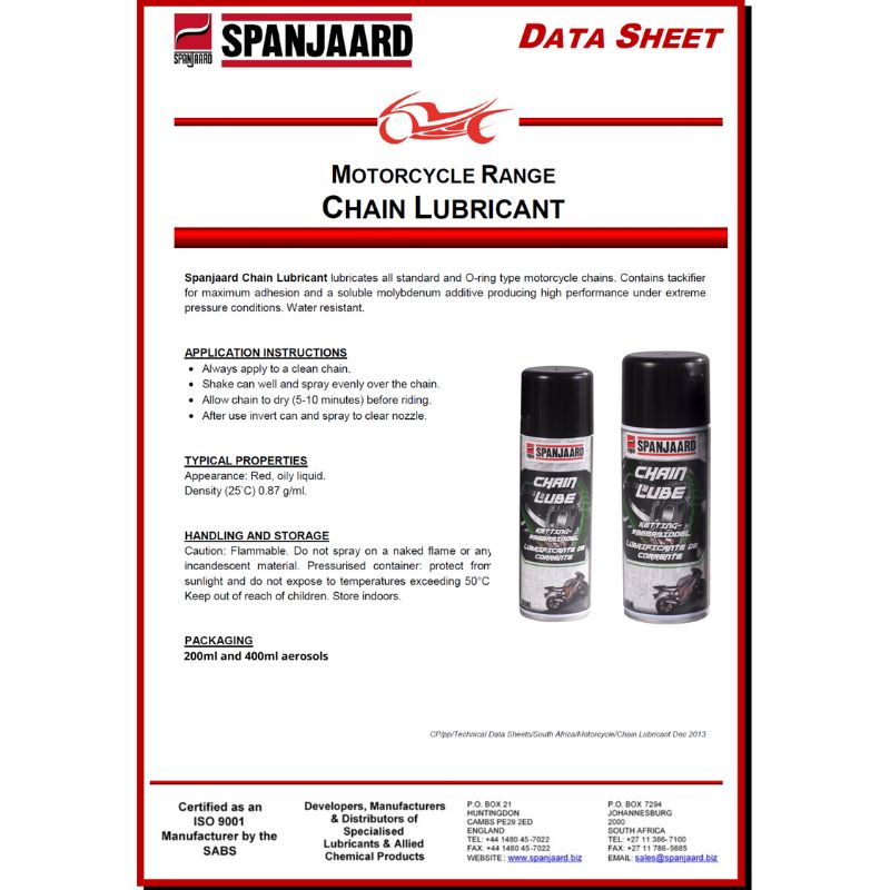 Spanjaard Chain Lube