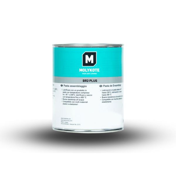 MOLYKOTE BR-2 PLUS in a 1kg can, perfect for medium-scale lubrication needs.