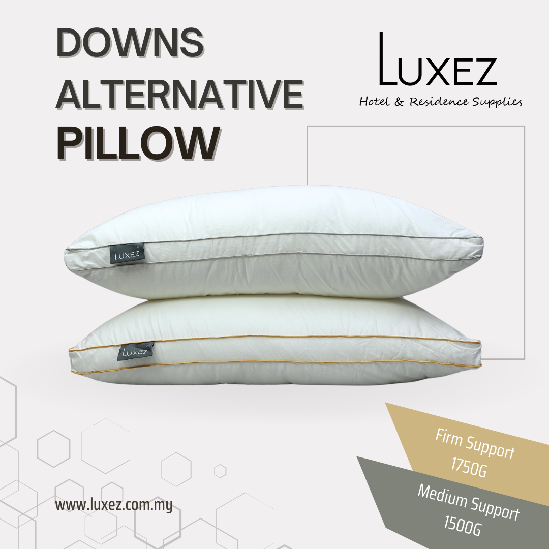 Luxez Downs Alternative Hotel Pillow Medium Firm