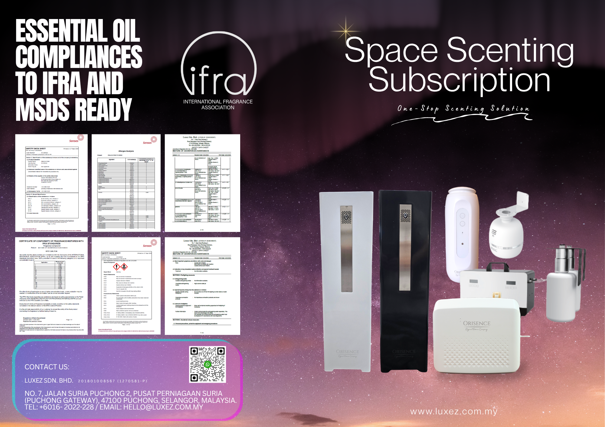 Luxez Scenting Subscription Brochure Leaflet