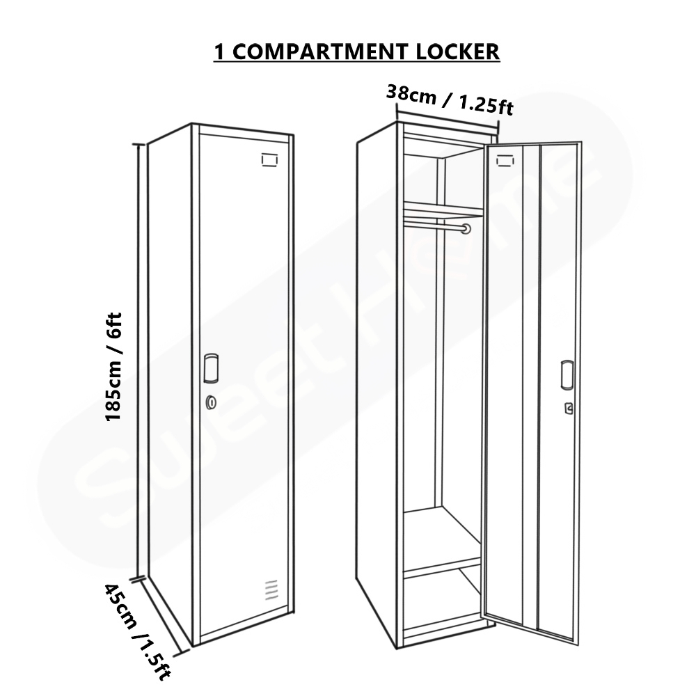 1 Compartment Steel Locker