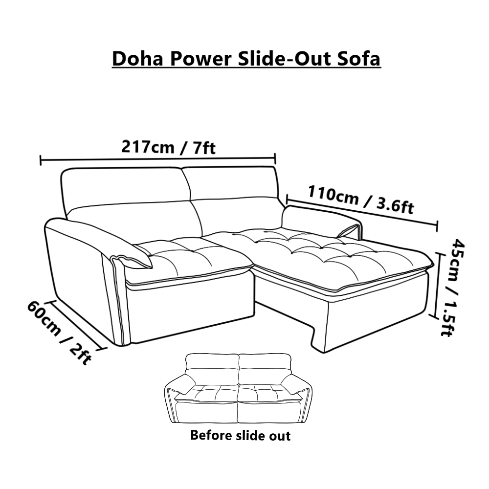 DOHA Electric Pull Out Sofa