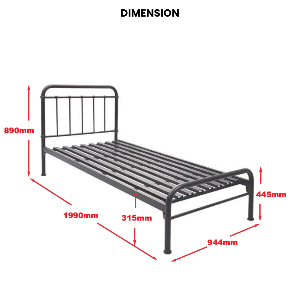 single metal bed frame malaysia