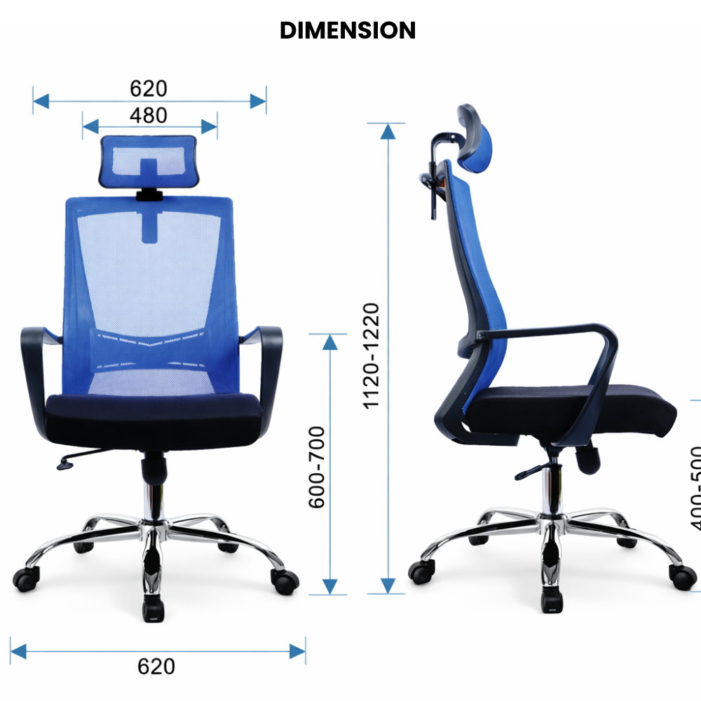 YX-856-HB ergonomic chair rear view