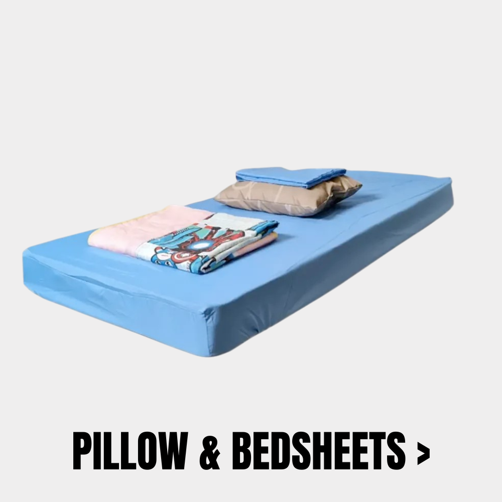 Hostel Furniture | Hostel Pillow & Bedsheets Set