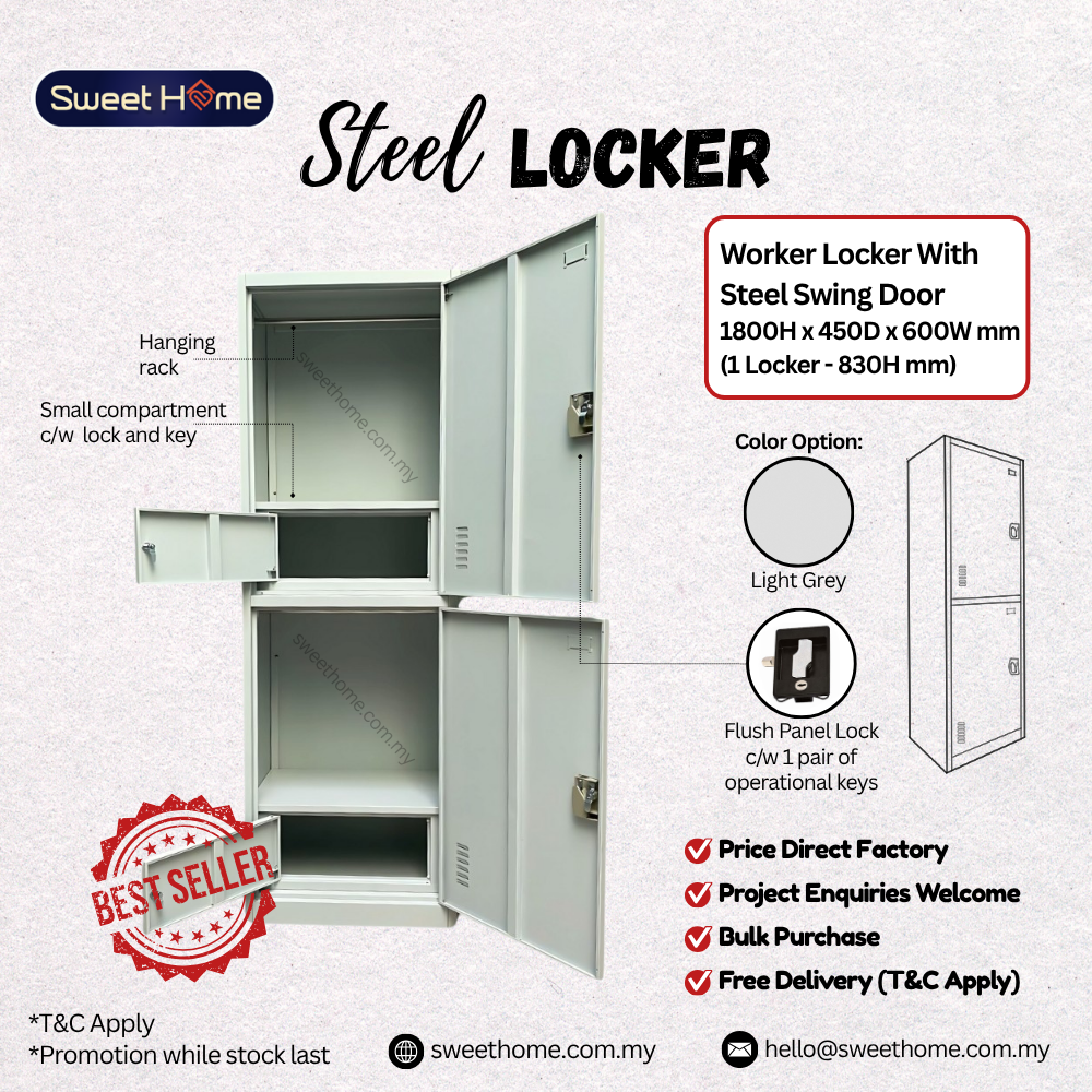 Steel Locker 2 Compartment Details