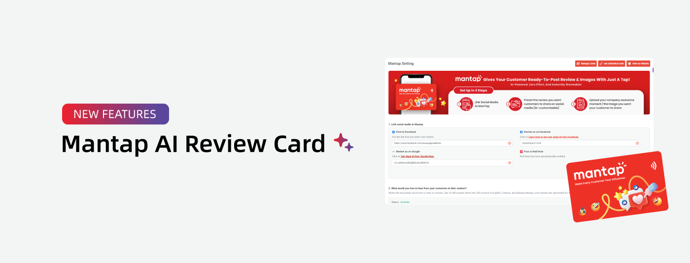 Mantap AI Review Card