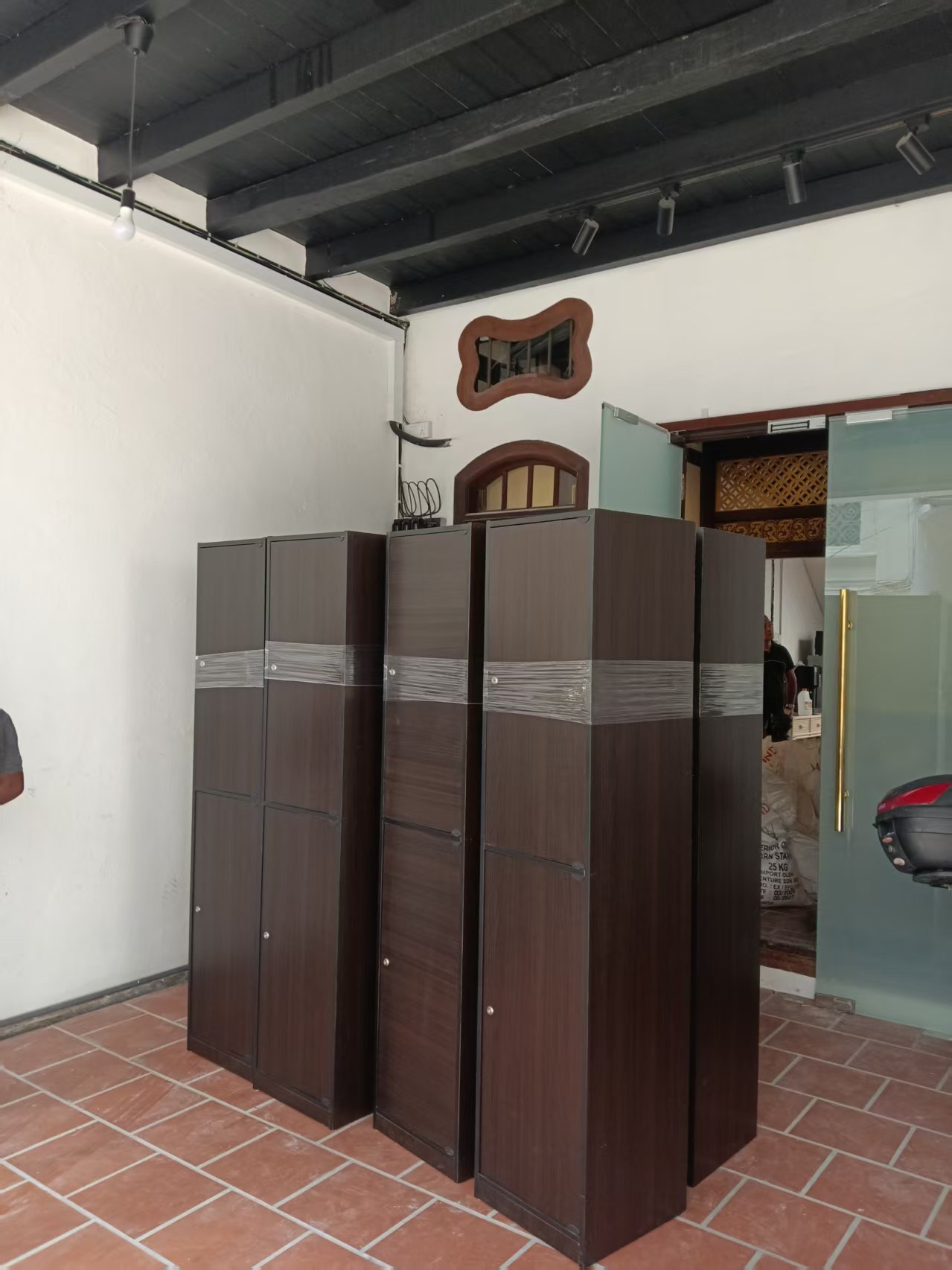 2-Compartment Wooden Locker   Hostel & Dorm Storage Cabinet  Malaysia Supplier