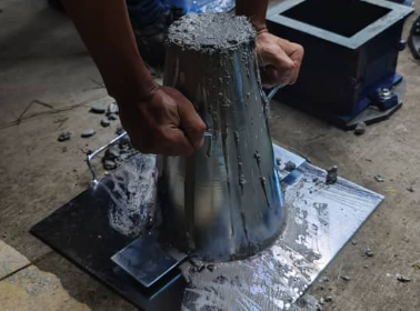 Slump cone test