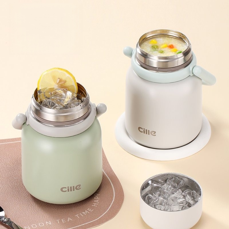 Food Jar with good heat insulation, stainless steel material for food jar and cutlery