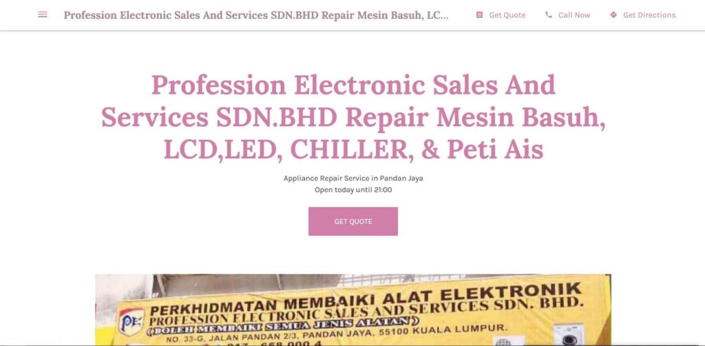 Profession Electronic Sales and Services