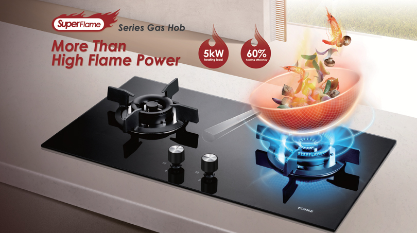 FOTILE Gas Hob 3 Burner 5.0kw Superflame Series GHG78312