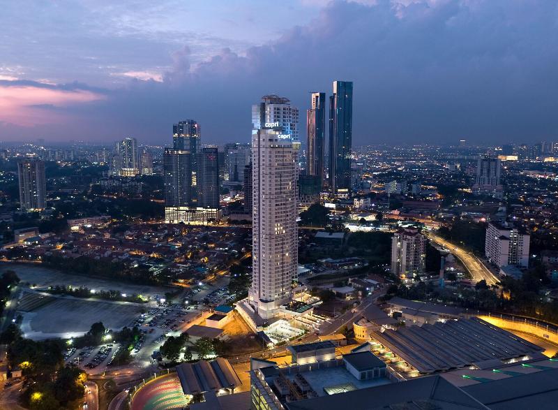 Cityscape at dusk