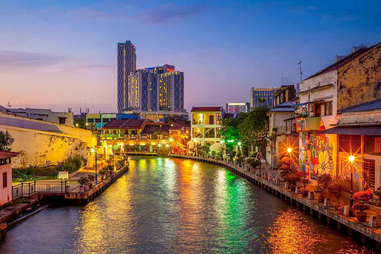 Cityscape at dusk