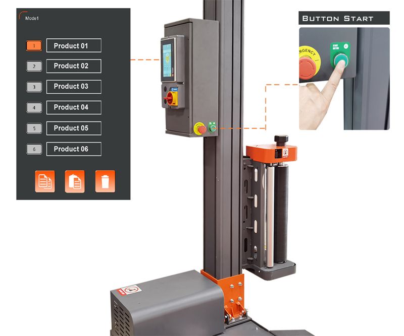 6 Memory Functions and One Button Start of X0MS Wrapping Machine