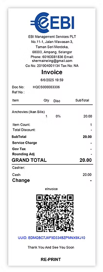 Reprint Invoice