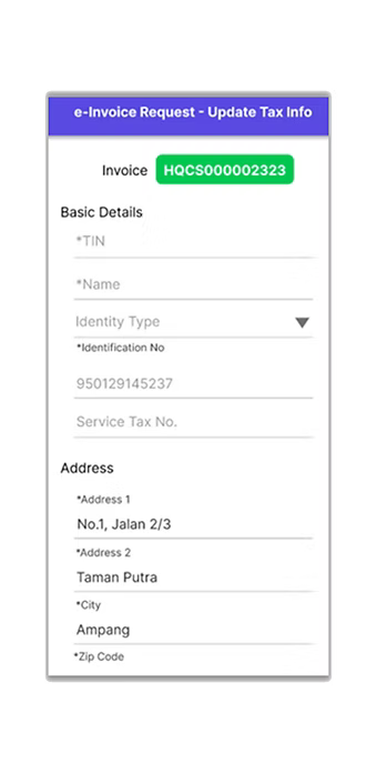 Request e-Invoice