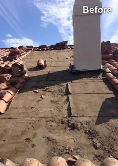 Roof Repair Before