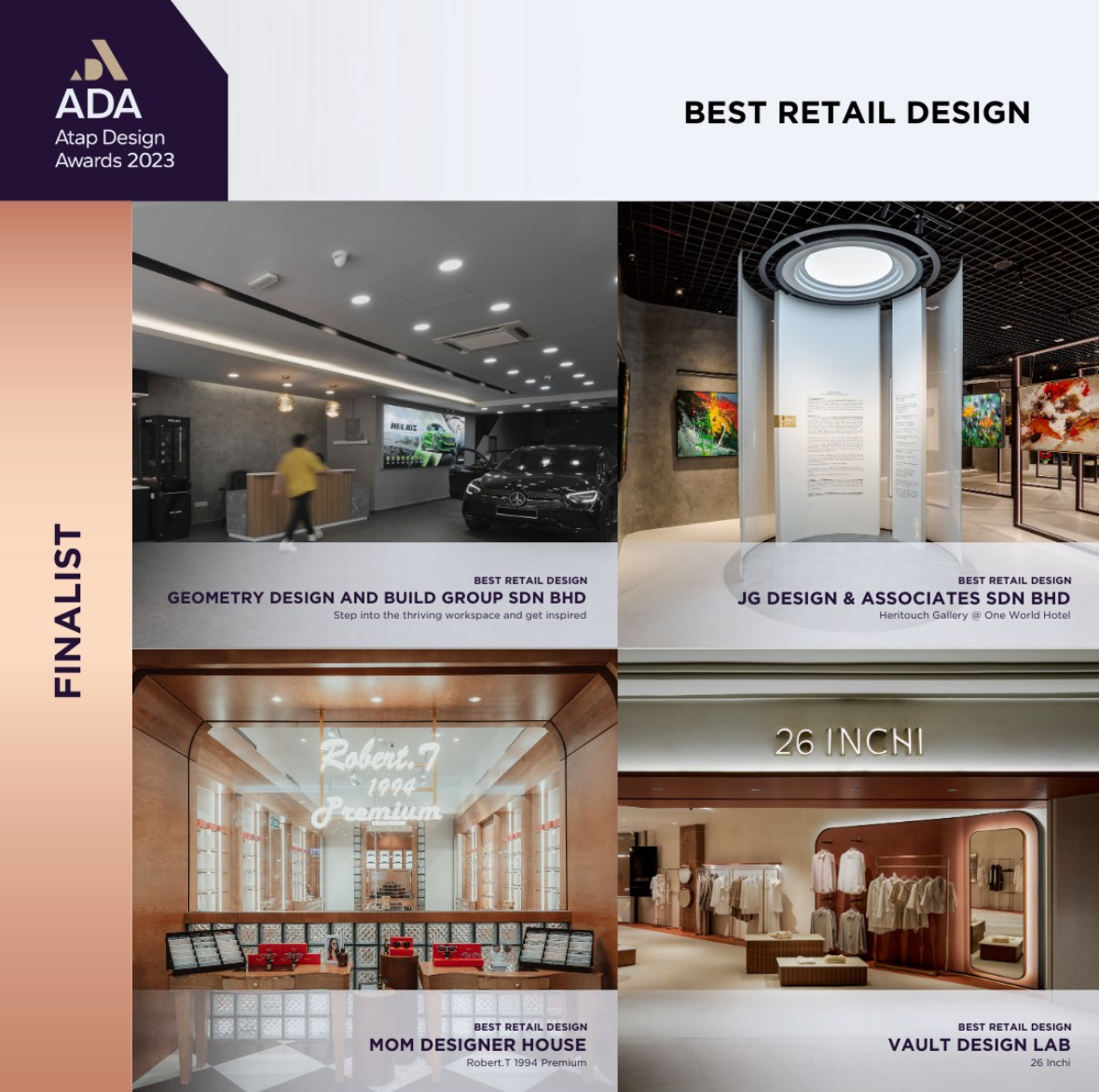 Geometry Design and Build achieved ATAP Design Awards 2023