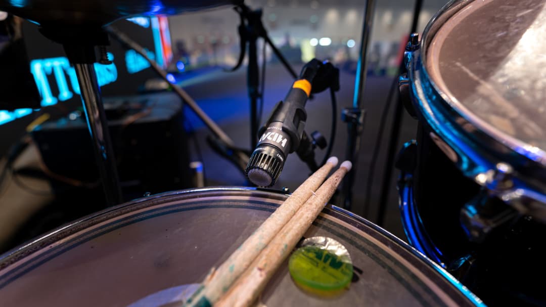 Shure SM57 dynamic instrument microphone for live sound and studio recording