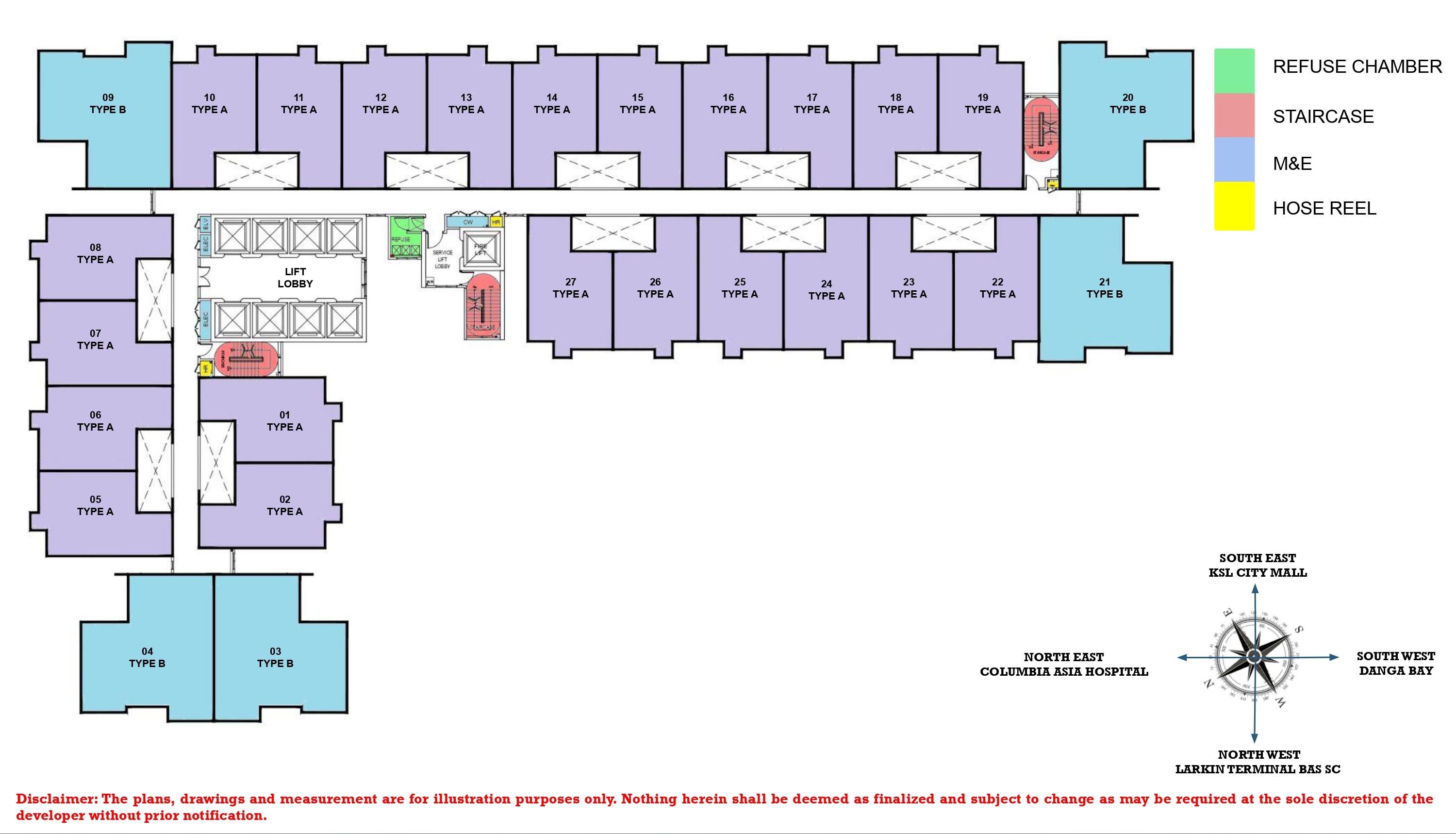 The Asteriaz Typical Residential Floor Layout