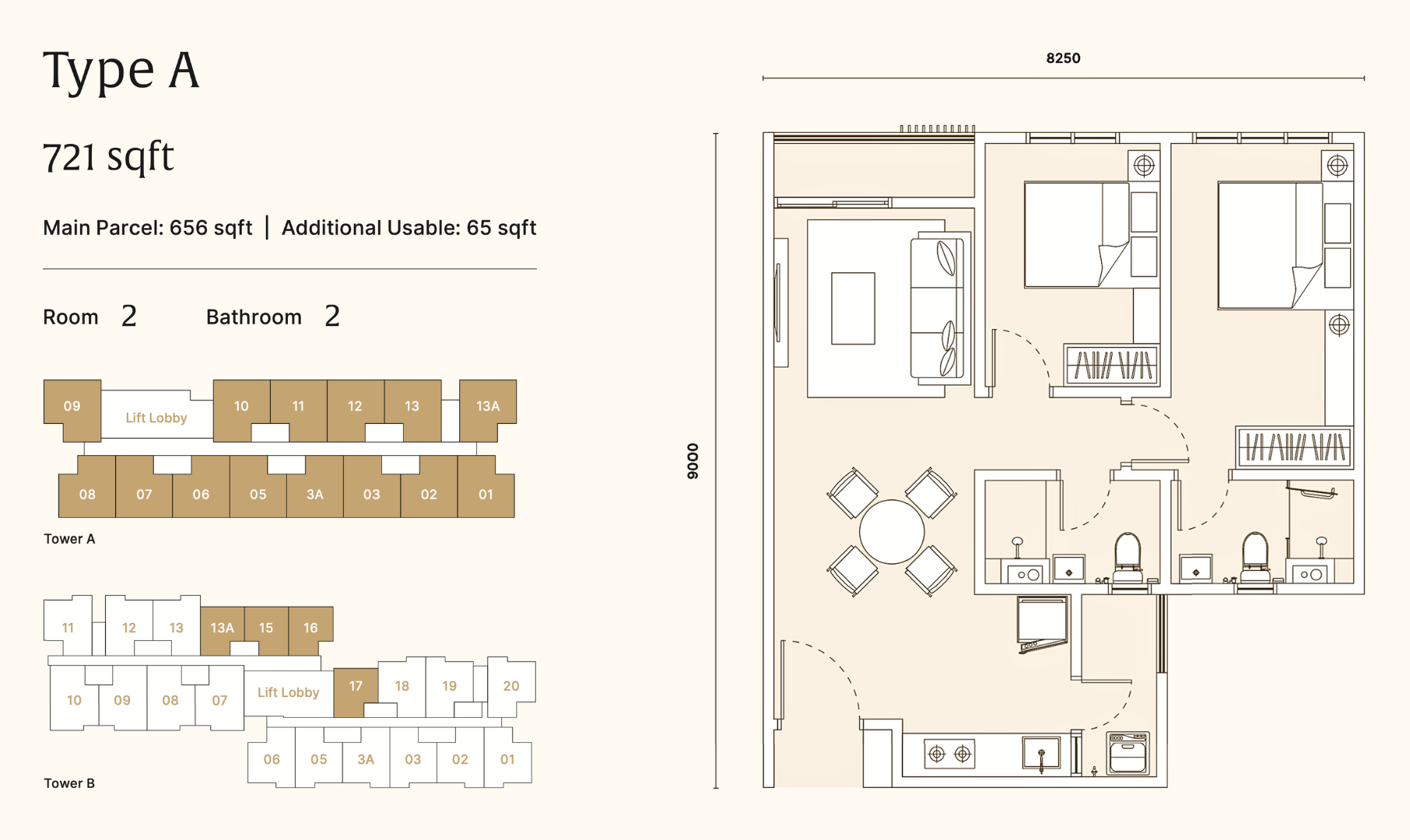 ARRA Residences Type A Floor Plan