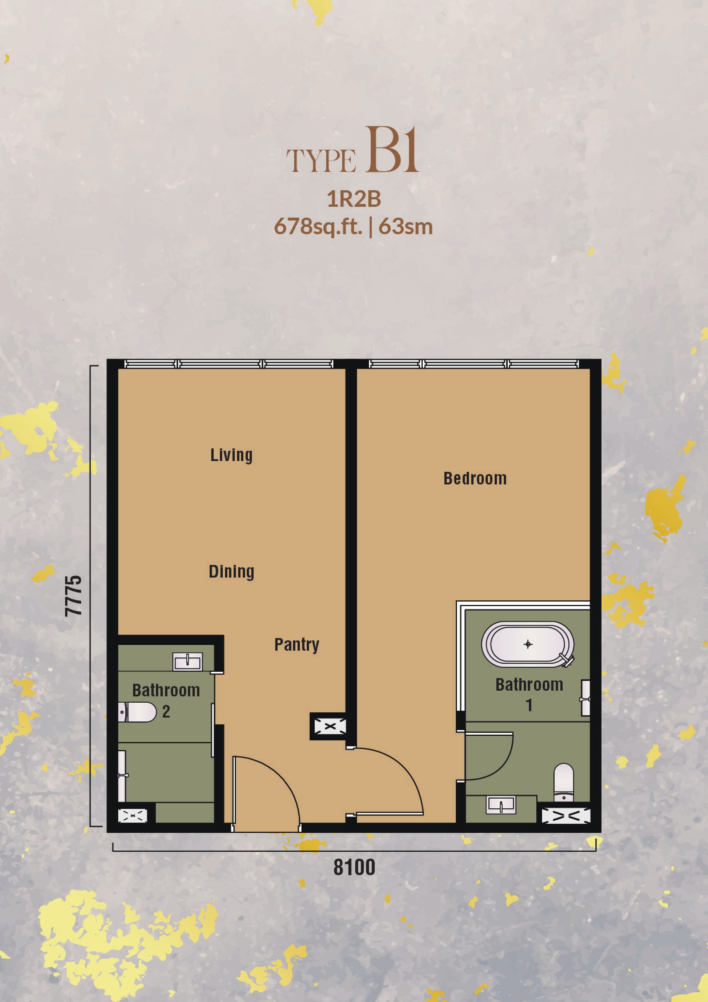 Branniganz Suites Type B1 Floor Plan