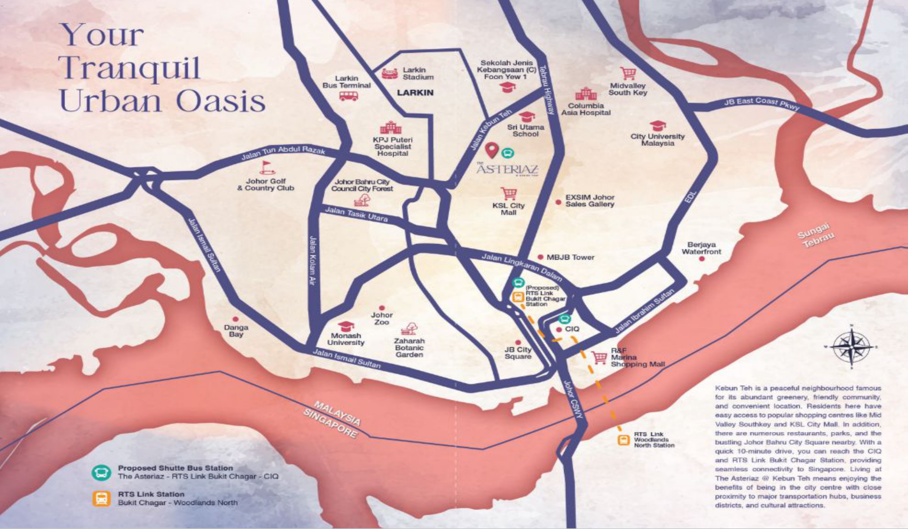 The Asteriaz @ Kebun Teh Location Map
