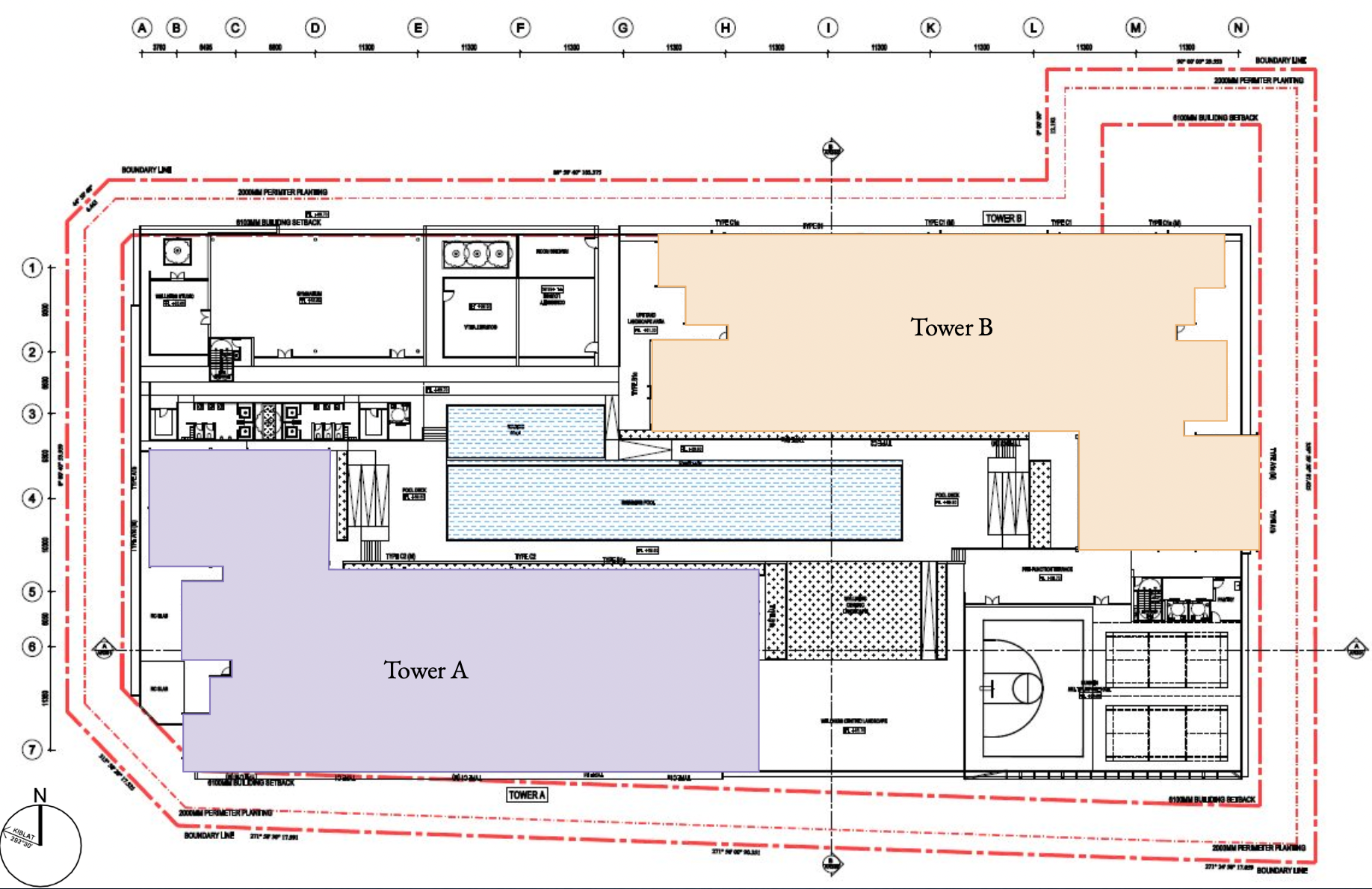 The Vividz typical floor layout Tower A and B