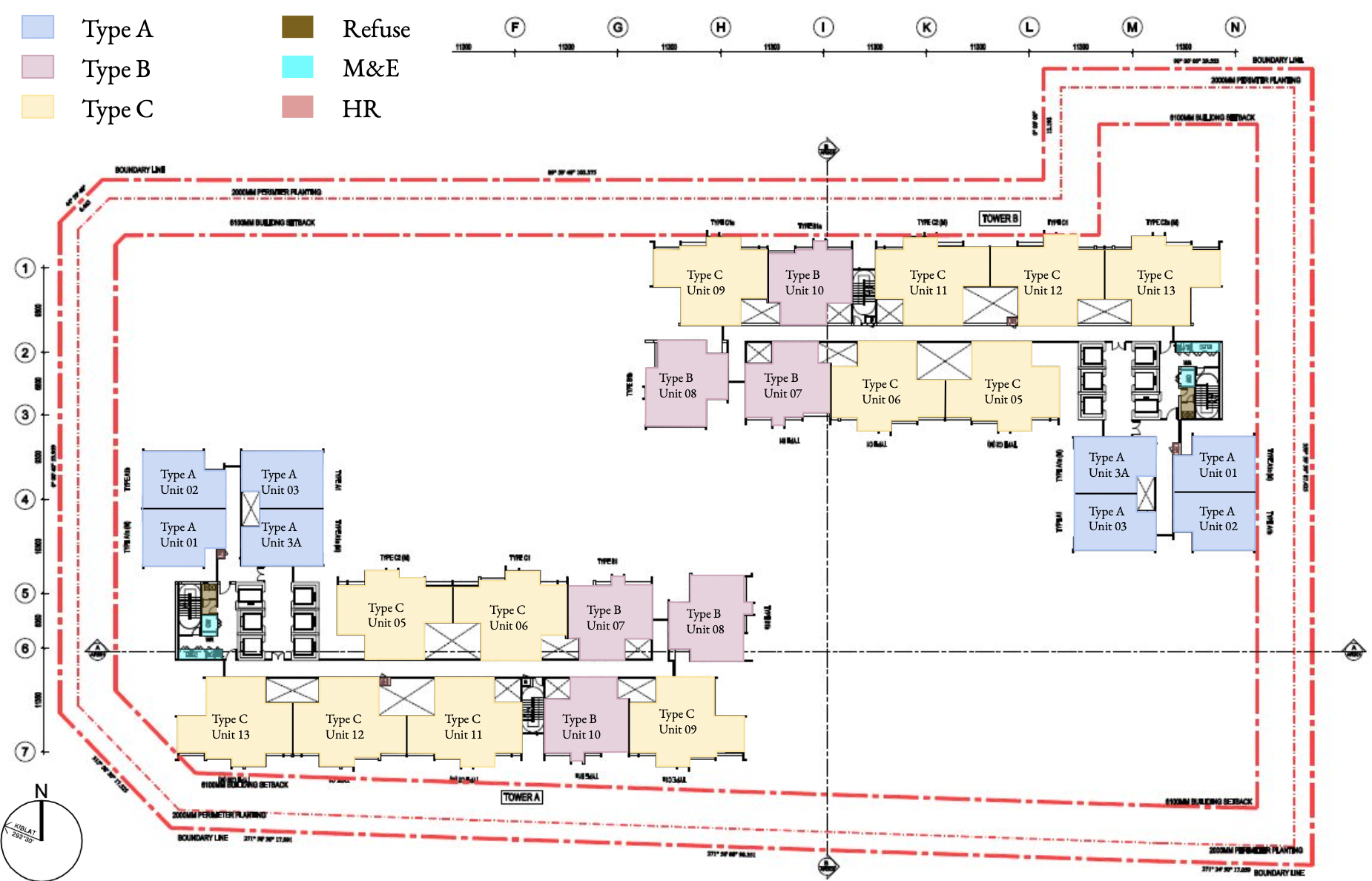 The Vividz Dover Tower typical floor layout