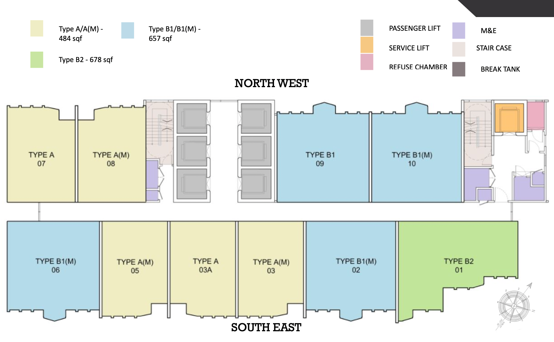 Phoeniz Suites typical floor layout