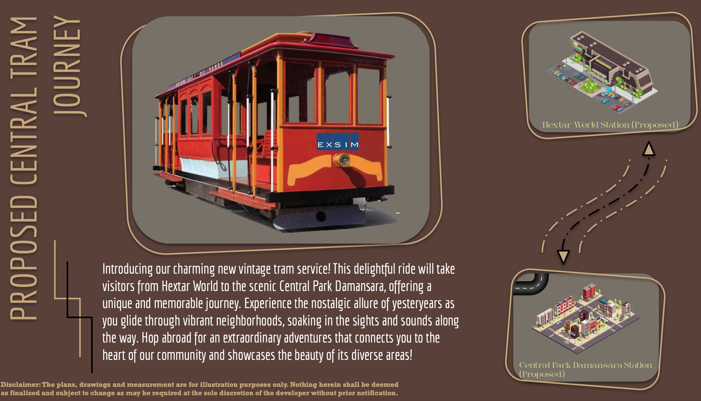 The Aldenz proposed vintage tram service connecting Central Park Damansara to Hextar World