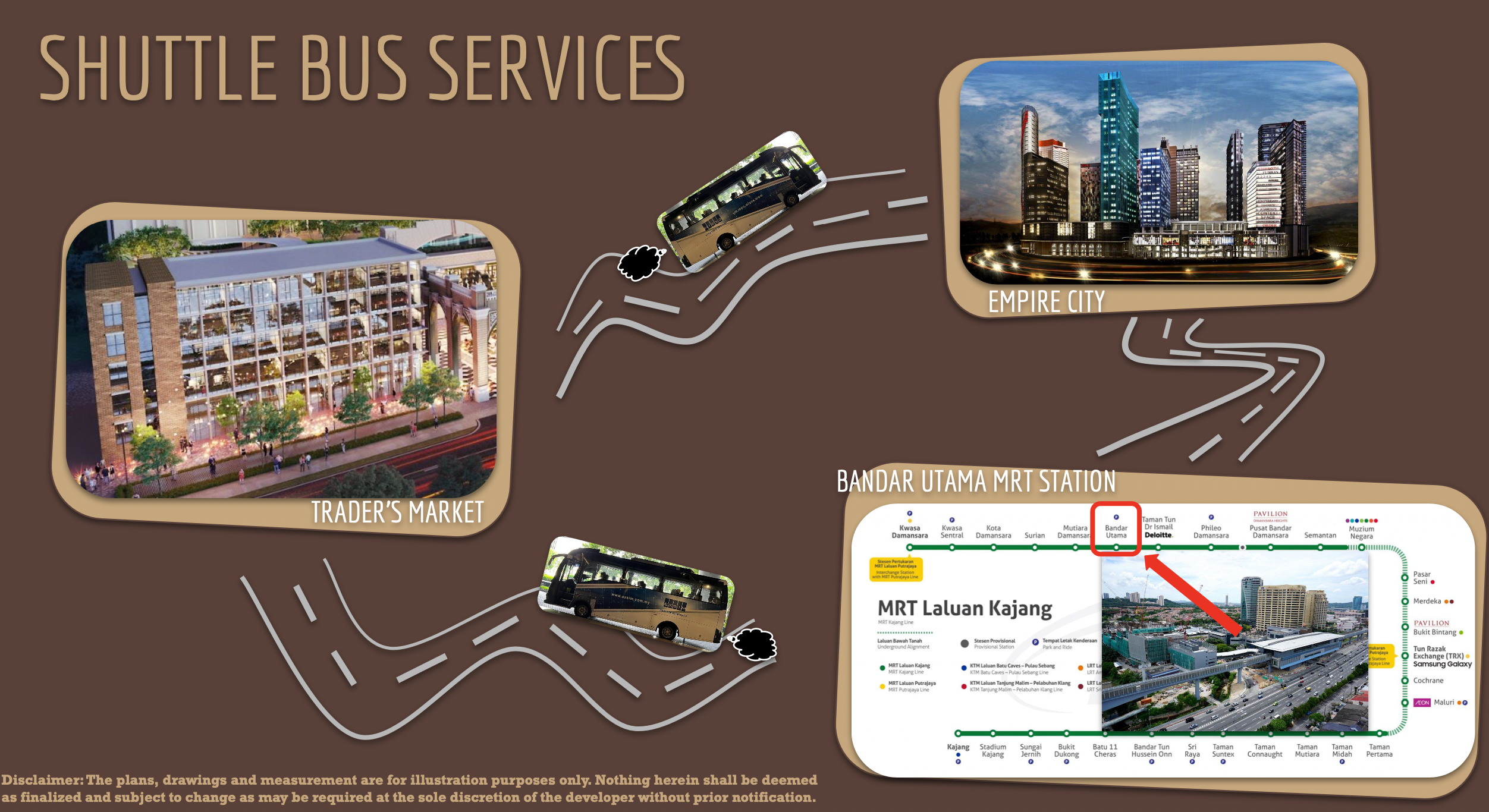 The Aldenz shuttle bus services connecting to nearby amenities