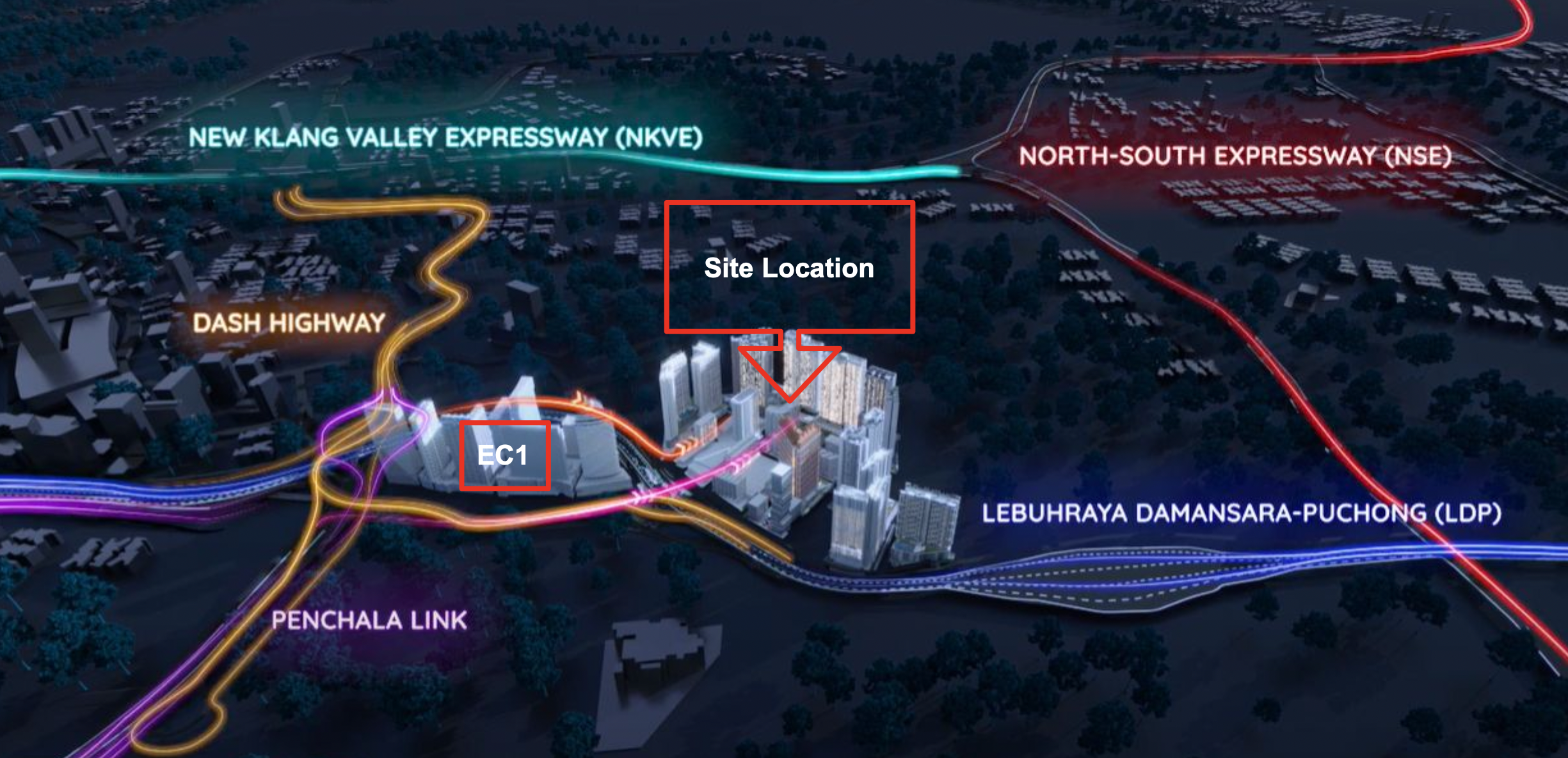 The Aldenz Central Park Damansara location and accessibility map