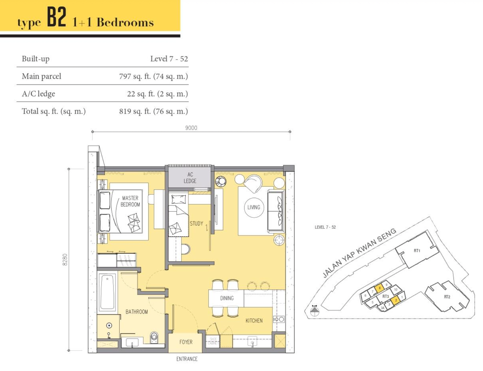Ascott Star KLCC Type B2 819ƽ 1Ҵ鷿ͼ
