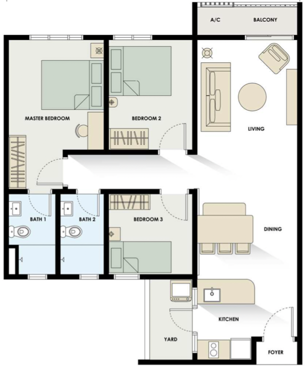 M Sinar Type B Floor Plan