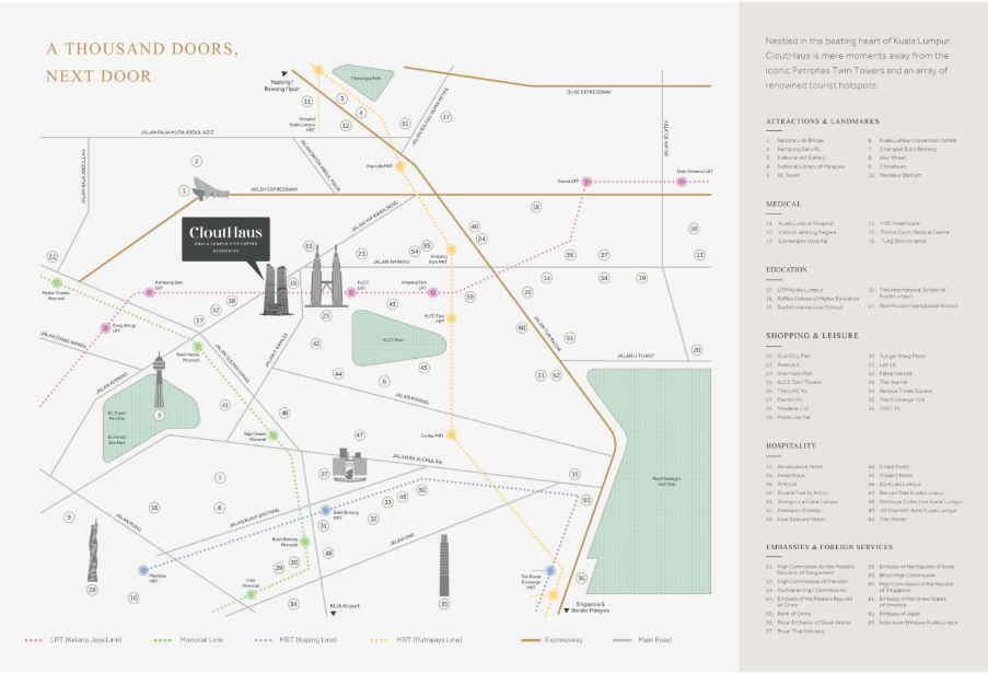 CloutHaus KLCC Site Location Map