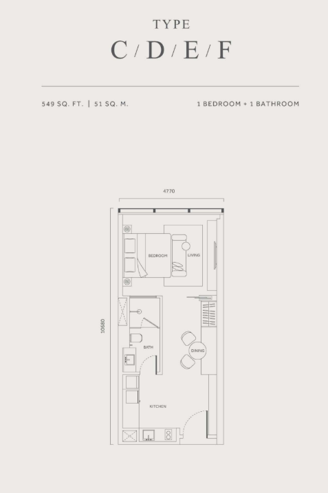 CloutHaus Type C D E F Floor Plan