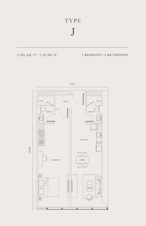 CloutHaus Type J Floor Plan
